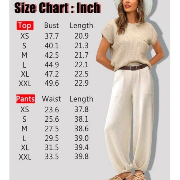 NWT Ugerlov Tapered Pleated Knit Pants. Small. High Waisted Pockets. Super Soft! - Picture 8 of 16